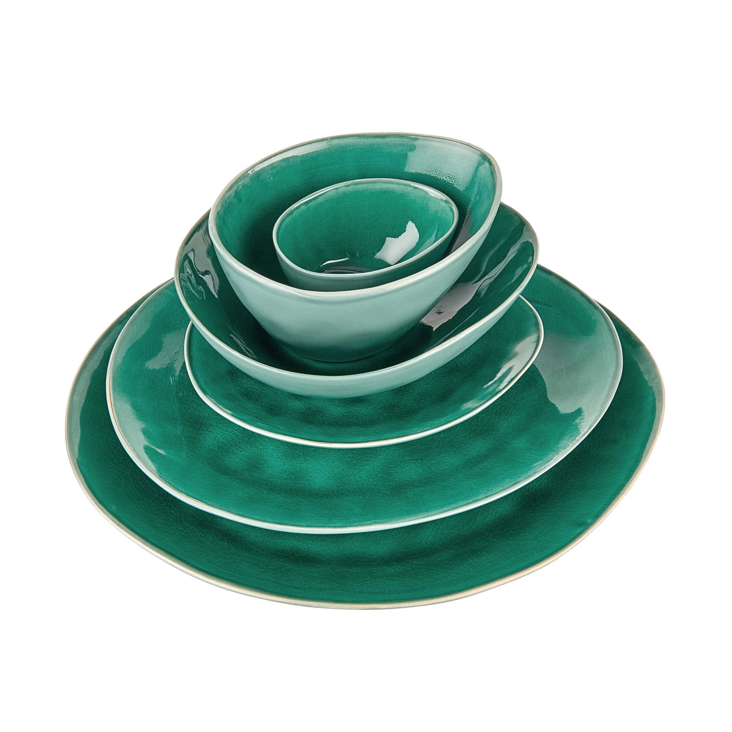 4x Schale 600ml DE LA ROYA In Dunkelgrün 5 4x Schale 600ml DE LA ROYA In Dunkelgrün – Bild 5