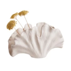 Deko-Objekt Blatt Höhe 21cm GINKGO In Creme -Butlers butlers deko objekt blatt hohe 21cm ginkgo in creme 2