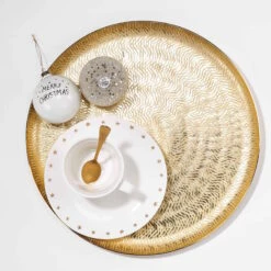 Deko-Teller Ø38cm GOLDEN STAR In Gold -Butlers butlers deko teller o38cm golden star in gold 2