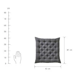 Futonkissen L 42 X B 42cm SOLID In Grau -Butlers butlers futonkissen l 42 x b 42cm solid in grau 3