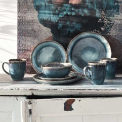 Butlers -Butlers butlers geschirr set 16 tlg hilda in dunkelblau 1