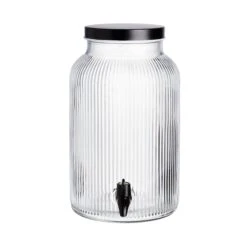 Getränkespender Mit Ständer 2 Tlg. FOUNTAIN In Transparent-Schwarz -Butlers butlers getrankespender mit stander 2 tlg fountain in transparent schwarz 5