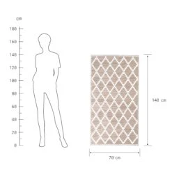 In- & Outdoor-Teppich Rauten L 140 X B 70cm COLOUR CLASH In Natur -Butlers butlers in and outdoor teppich rauten l 140 x b 70cm colour clash in natur 2