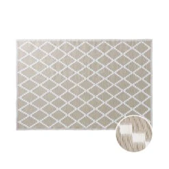 In- & Outdoor-Teppich Rauten L 180 X B 118cm COLOUR CLASH In Natur