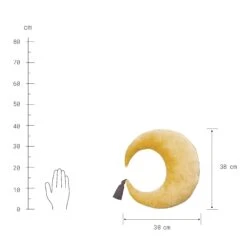 Kissen L 38 X B 38cm LITTLE MOON In Gelb-Anthrazit -Butlers butlers kissen l 38 x b 38cm little moon in gelb anthrazit 2