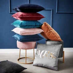 Kissen L 45 X B 45cm COTTON VELVET In Hellbraun -Butlers butlers kissen l 45 x b 45cm cotton velvet in hellbraun 5