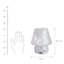 LED Leuchte Höhe 21cm MISS MARBLE In Hellblau -Butlers butlers led leuchte hohe 21cm miss marble in hellblau 4