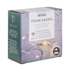 LED Lichterkette 100 Lichter Mit USB-Batteriefach TWINE LIGHTS In Silber 12 LED Lichterkette 100 Lichter Mit USB-Batteriefach TWINE LIGHTS In Silber -Butlers butlers led lichterkette 100 lichter mit usb batteriefach twine lights in silber 2