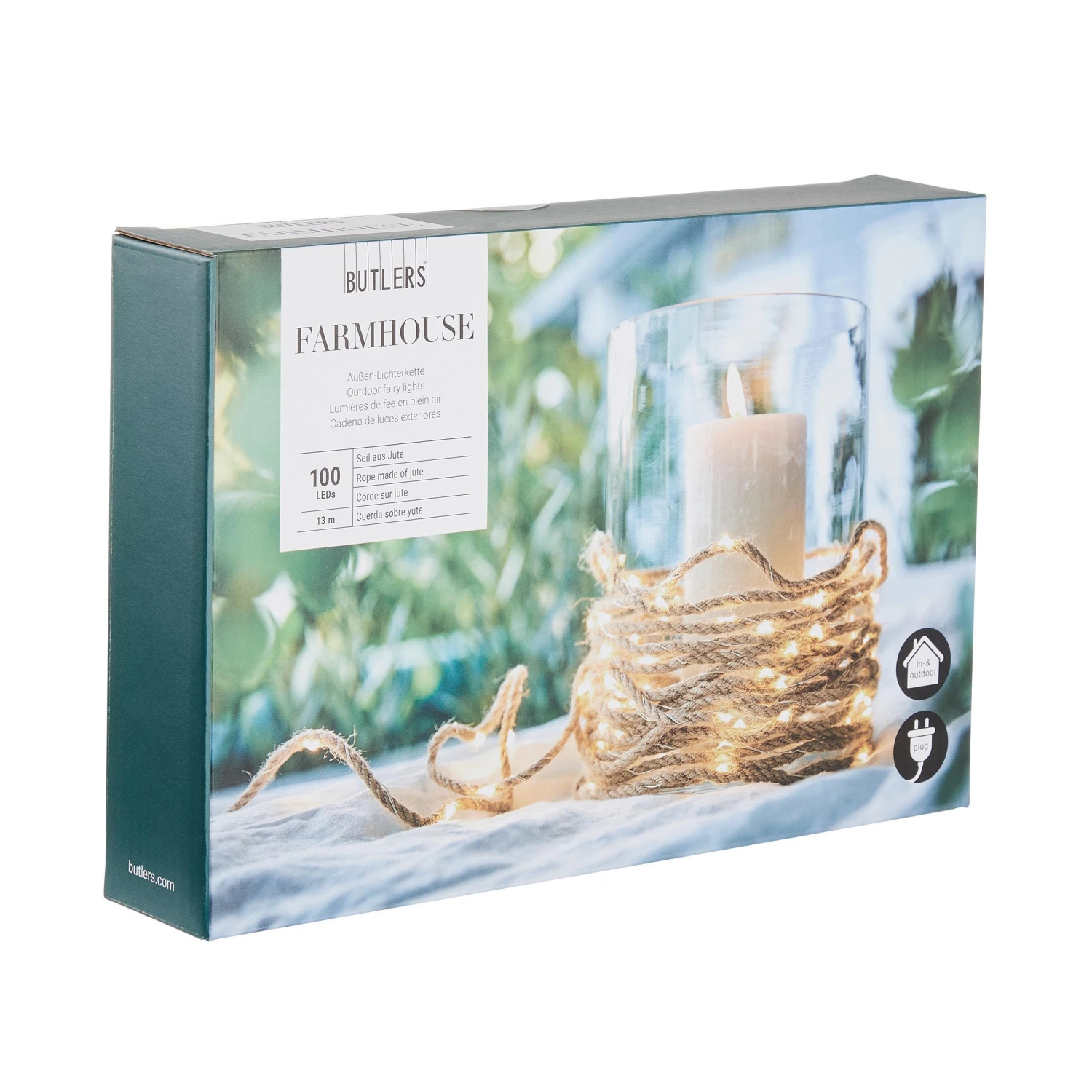 LED Outdoor-Lichterkette Naturseil 100 Lichter Mit Stecker FARMHOUSE In Natur 3 LED Outdoor-Lichterkette Naturseil 100 Lichter Mit Stecker FARMHOUSE In Natur – Bild 3