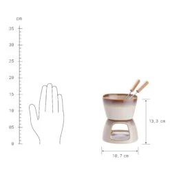 Mini-Fondue Mit 2 Gabeln AU CHOCOLAT In Beige 9 Mini-Fondue Mit 2 Gabeln AU CHOCOLAT In Beige -Butlers butlers mini fondue mit 2 gabeln au chocolat in beige 2