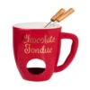 Tasse Mit 2 Gabeln CHOCOLATE FONDUE In Rot